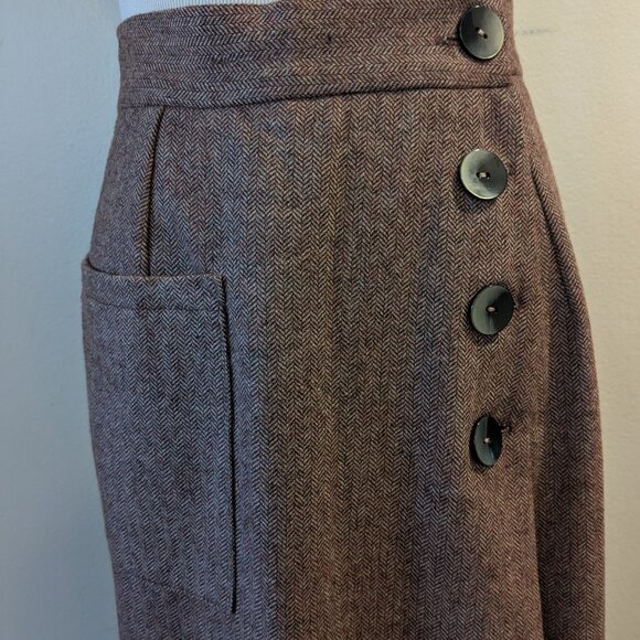 House of Foxy 1930s style wool wrap skirt - Picture 2 of 5